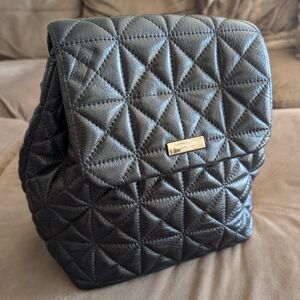 Kate Spade Black Quilted Backpack